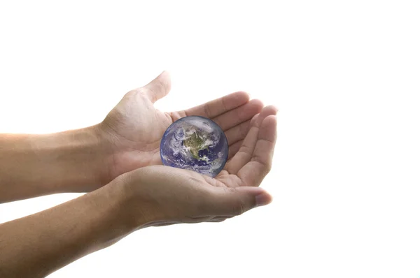 Hand hält Globus — Stockfoto
