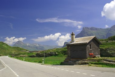 San Bernardino Pass in Swiss Alps clipart