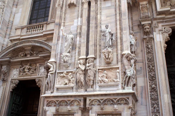 Detalhes da Catedral de Milão (Duomo), Itália Imagens Royalty-Free