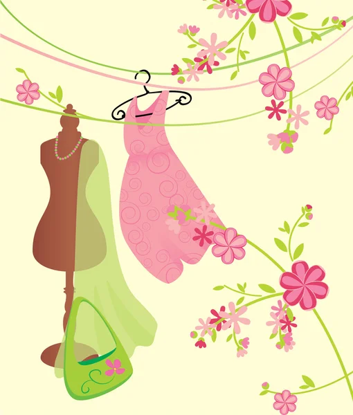 Obraz moda różowy i zielony — Zdjęcie stockowe