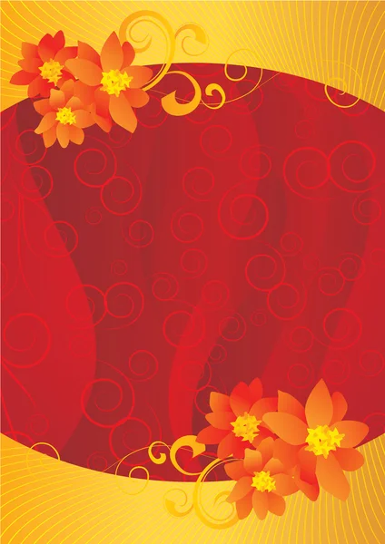 Rotgoldene Blumen leer — Stockfoto