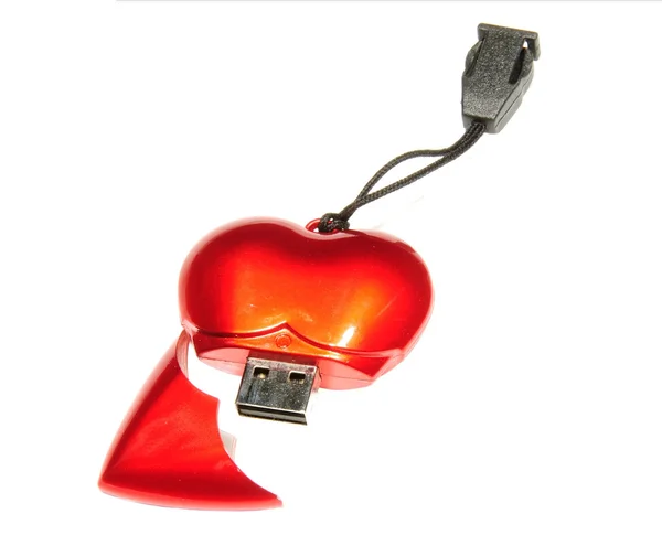 USB srdce — Stock fotografie