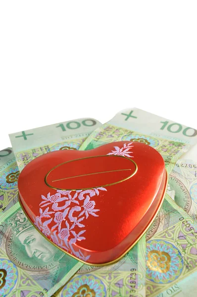 Pieniądze albo miłość — Zdjęcie stockowe