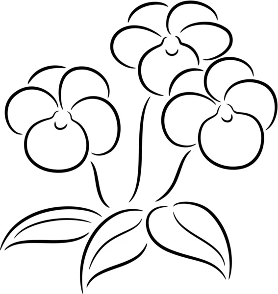 Fleur Heartsease — Image vectorielle
