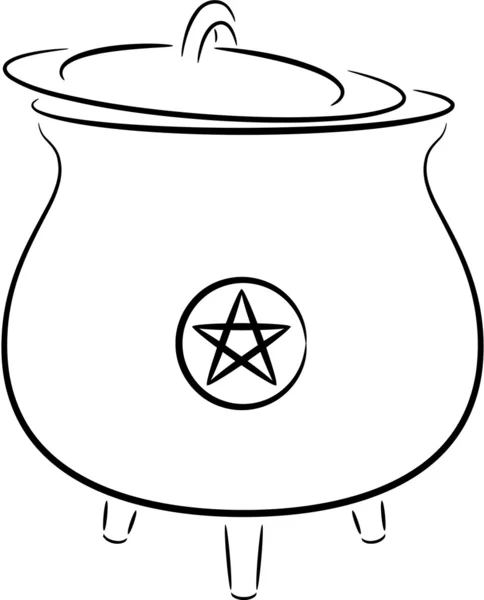 Witch’s pot — Stock Vector