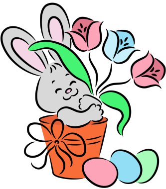 Easter rabbit clipart