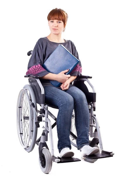 Meisje op rolstoel — Stockfoto