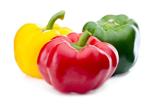 Yellow red and green Paprikas — Stock Photo, Image
