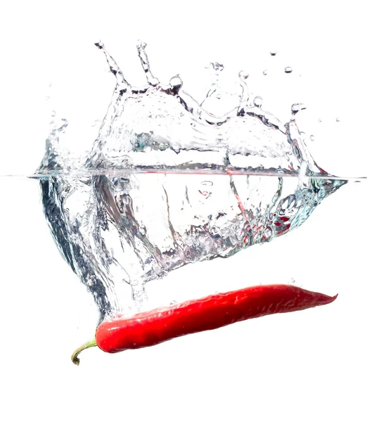Paprika calda rossa in acqua — Foto Stock