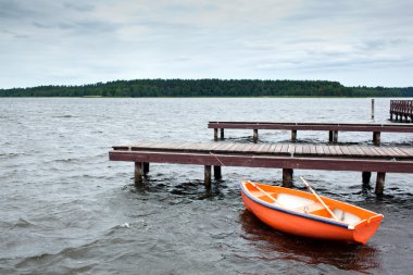 Orange Boat clipart