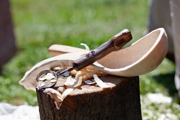 Cucchiaio di legno vintage — Foto Stock