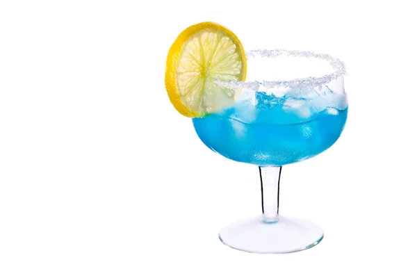 Modré nápoje s ledem a citronem — Stock fotografie