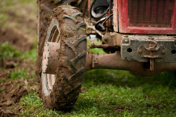 Detail pneumatiky traktoru — Stock fotografie