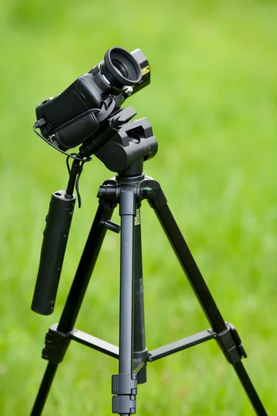 Video camera on tripod — Stock Photo, Image