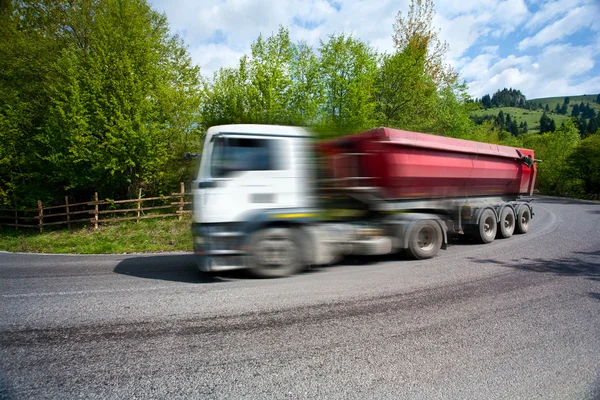 stock image Motion blur of speeding truck