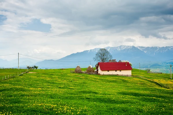 House in the mountain meadow — Stock Photo, Image