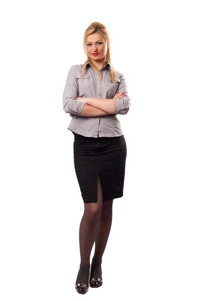 Affärskvinna, full längd porträtt — Stockfoto