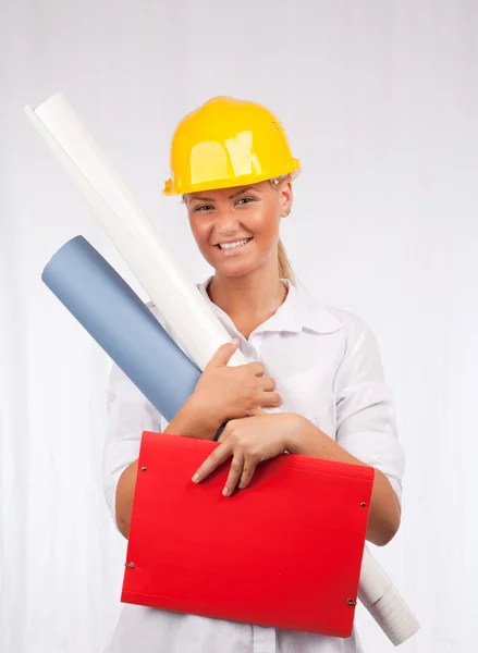Építész vagy mérnöki hölgy — Stock Fotó