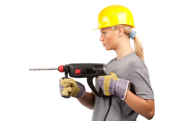 Dame bouwvakker — Stockfoto