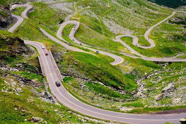 Transfagarasan road in Romania clipart