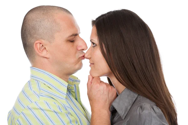 Beijo no nariz — Fotografia de Stock