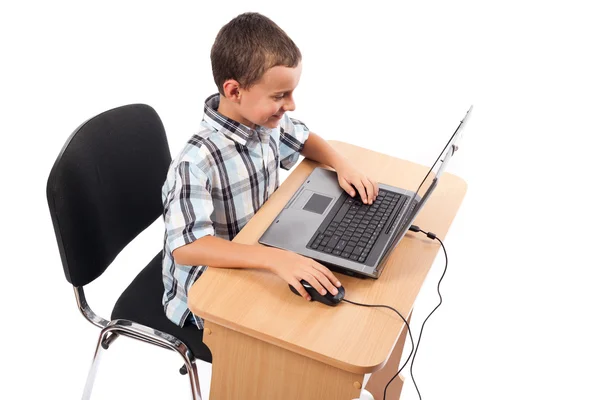 Laptop modern çocuğa — Stok fotoğraf