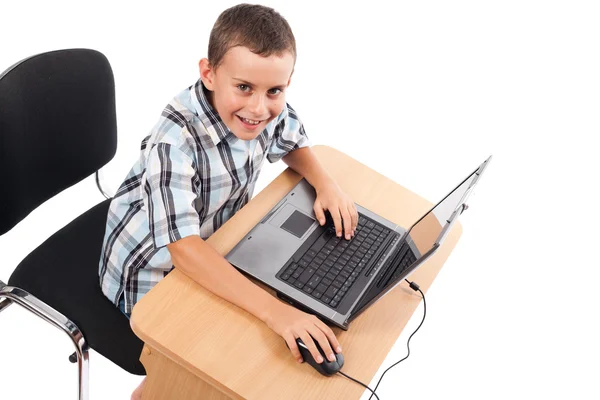 Σύγχρονη παιδί στο lap-top — Φωτογραφία Αρχείου
