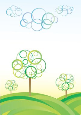 Abstract Vector Landscape clipart