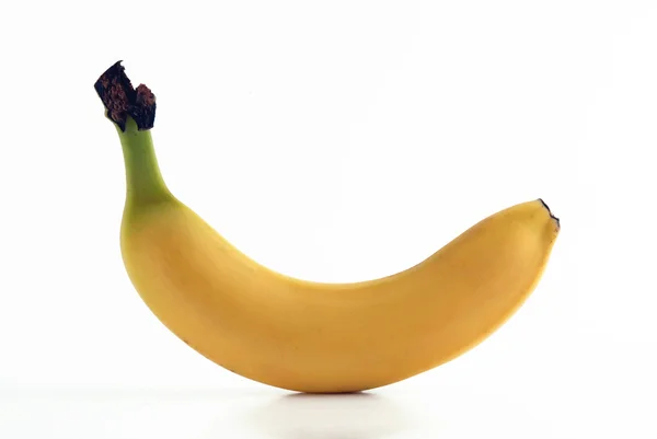 Banán elszigetelt fehér alapon — Stock Fotó