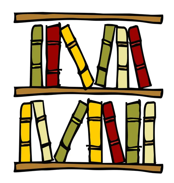 Étagères avec livres. — Image vectorielle