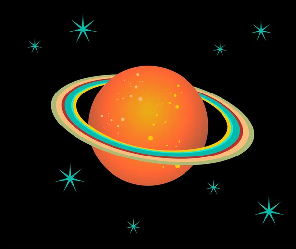 Ilustracja planety Saturn — Wektor stockowy