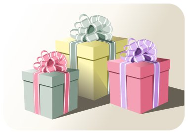 Gift boxes clipart