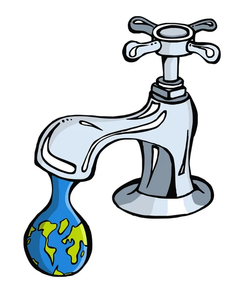 Water: beperkte hulpbron — Stockvector
