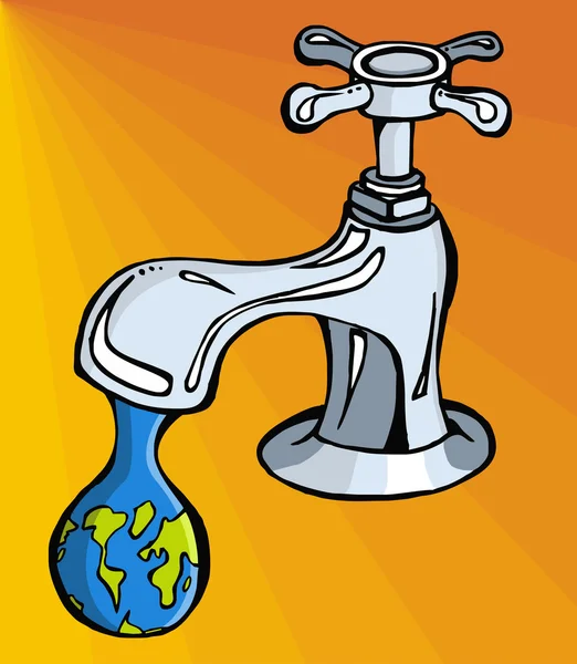 Νερό: περιορισμένου πόρου — Διανυσματικό Αρχείο