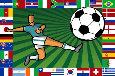 South Africa soccer cup poster clipart