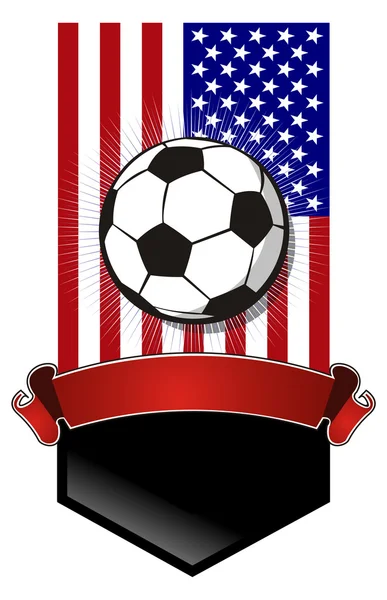 アメリカ合衆国サッカー選手権バナー — ストックベクタ