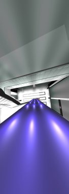 fütüristik dikey merdiven 3d render
