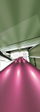 fütüristik dikey merdiven 3d render