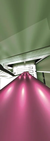 Futuristické vertikální schodiště 3d vykreslení — Stock fotografie