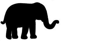 Black elephants clipart