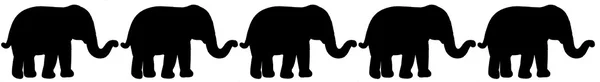 Чорний слони — стокове фото
