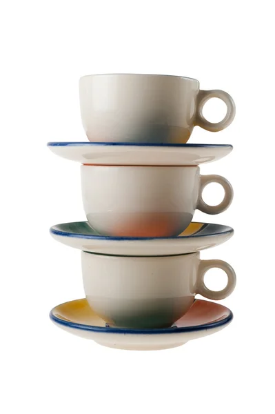 Pila de tazas de café Imagen de stock