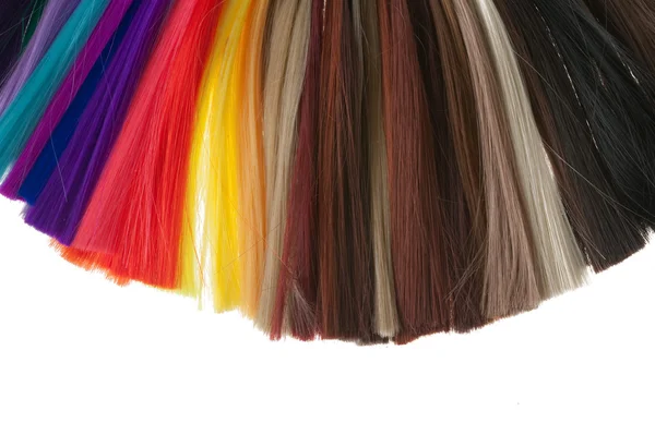 Amostras de cabelo colorido — Fotografia de Stock