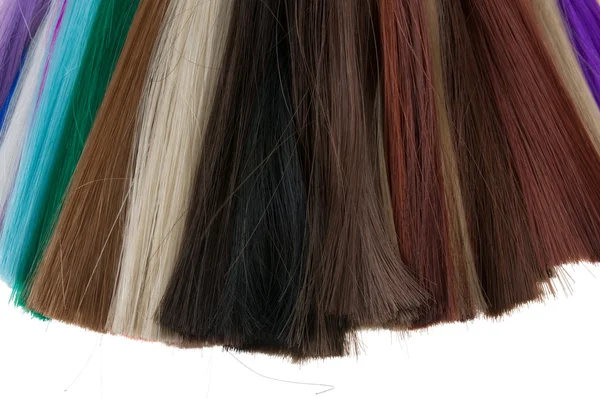Muestras de cabello coloreado Imágenes de stock libres de derechos