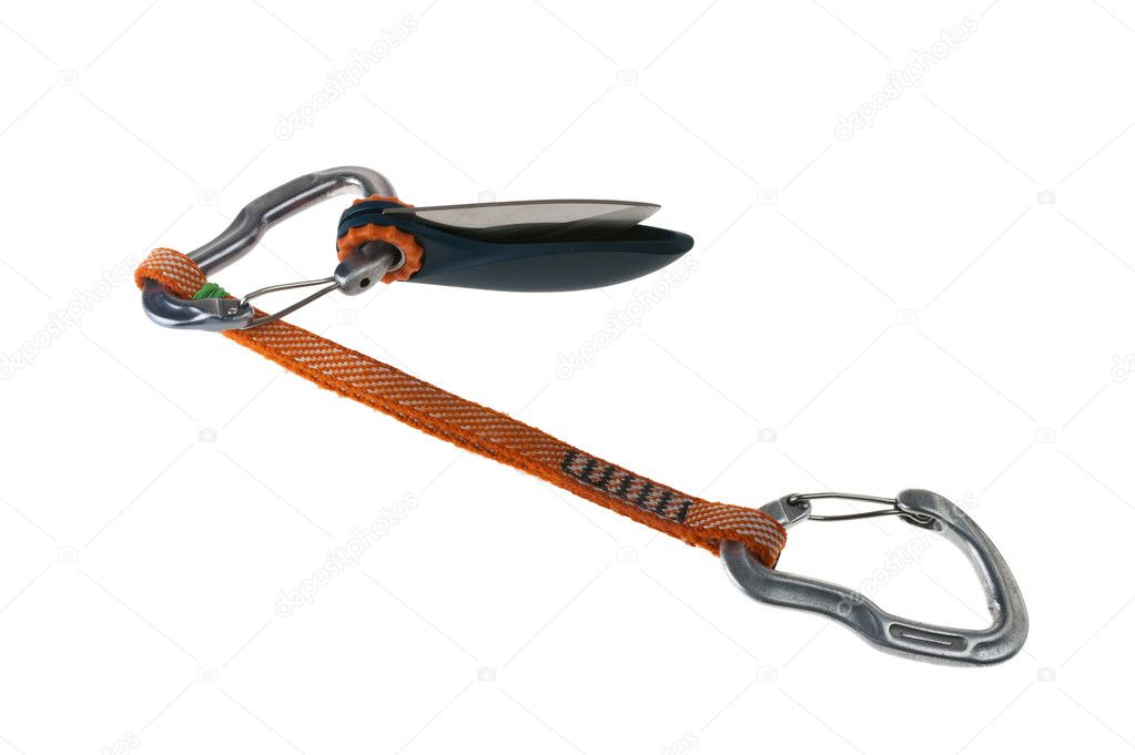 Rock Climbing Knife With Carabiner — Stock Photo © steadler 2824788