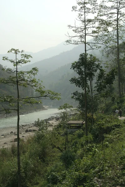 Nehir ve dağ — Stok fotoğraf