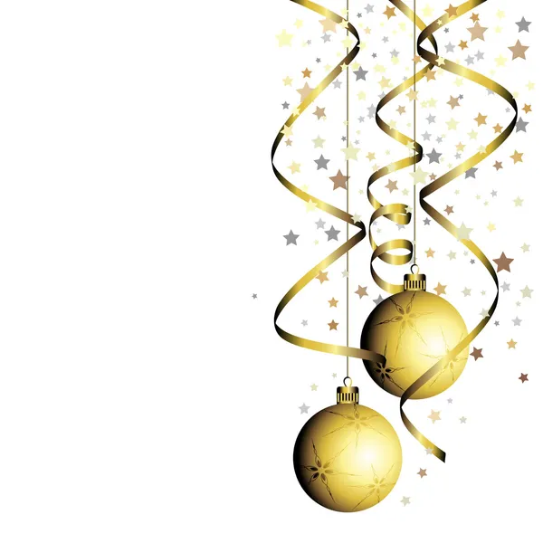 Christmas ball med lockigt band — Stock vektor