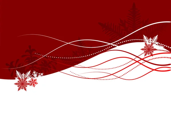 Fond de Noël - flocons de neige — Image vectorielle