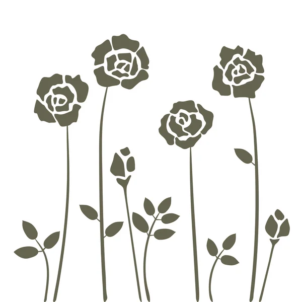 Tarjeta - colección de vectores con rosas — Archivo Imágenes Vectoriales