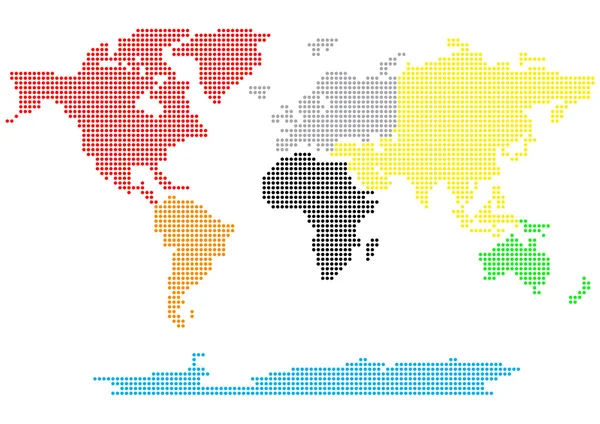虚线的世界地图 — 图库矢量图片